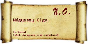 Négyessy Olga névjegykártya