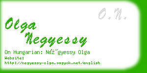 olga negyessy business card